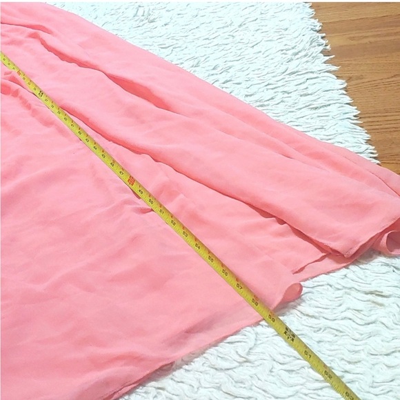 NWT French connection $198 plunge thigh slit halter gown pink sz 2 - Picture 5 of 8